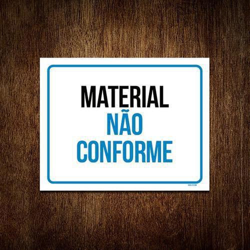 Placa Material Não Conforme 18x23cm 5un - Sinalizo.Com - Placa de ...