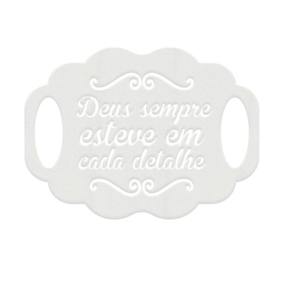 Imagem de Placa MDF Branco Decorativo Casamento Noivos