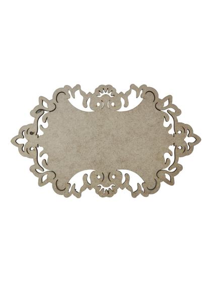 Imagem de Placa Mdf Cru Artesanato Design Arabesco Floral 40Cm