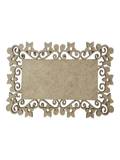 Imagem de Placa MDF Cru Artesanato Design Arabesco Flores 30CM