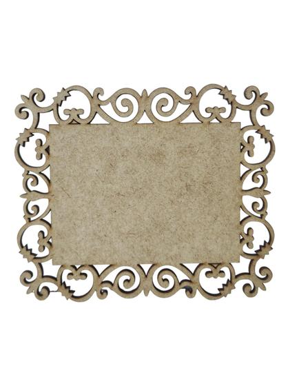 Imagem de Placa MDF Cru Artesanato Design Quadrado Arabesco Liso 40CM