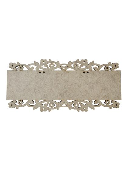 Imagem de Placa MDF Cru Artesanato Design Retangular Flores 20CM