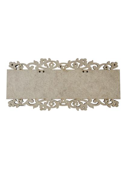 Imagem de Placa MDF Cru Artesanato Design Retangular Flores 30CM