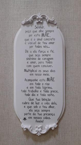 Imagem de Placa Mdf Oração da Mãe 36x16cm