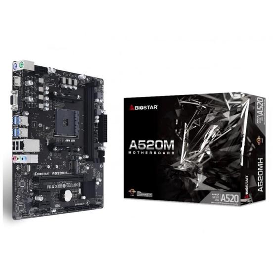 Imagem de Placa Me Micro ATX AMD A520 AM4 2DDR4 A520MH  Biostar