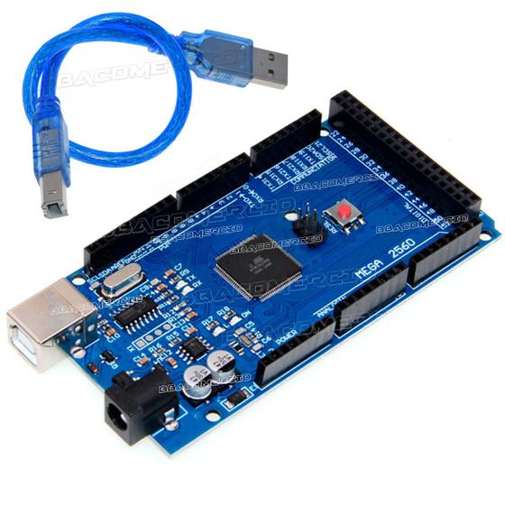 Imagem de Placa Mega2560 R3 Compativel Com Arduino Ch340 + Cabo Usb