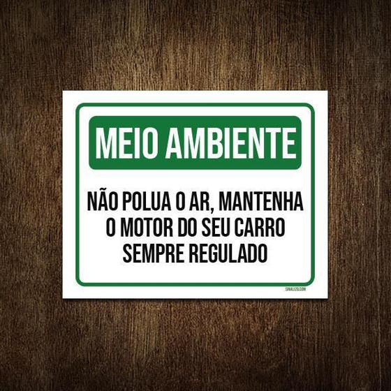 Imagem de Placa Meio Ambiente Não Polua Ar 18X23