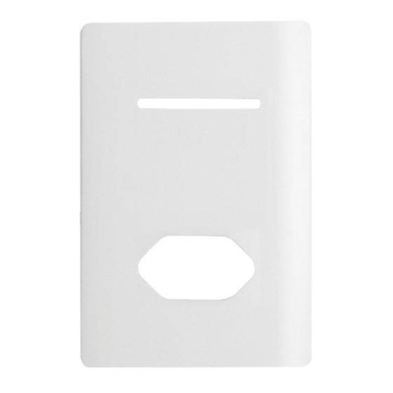 Imagem de Placa Novara Branco 4x2 1 Interruptor E Tomada 10A com Suporte Dicompel