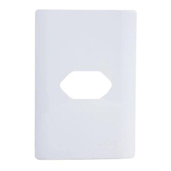 Imagem de Placa Novara Branco 4x2 Tomada com Suporte Dicompel