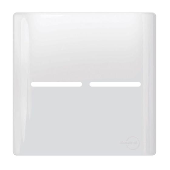Imagem de Placa Novara Branco 4x4 2 Interruptores com Suporte Dicompel