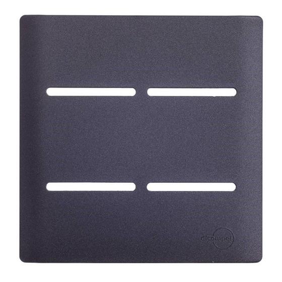Placa Novara Grafite 4x4 4 Interruptores Com Suporte Dicompel Imagem de Placa Novara Grafite 4x4 4 Interruptores Com Suporte Dicompel