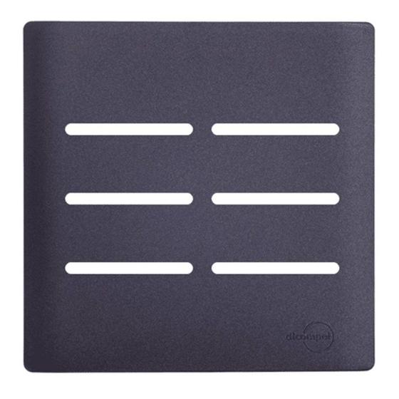 Imagem de Placa Novara Grafite 4x4 6 Interruptores Com Suporte Dicompel