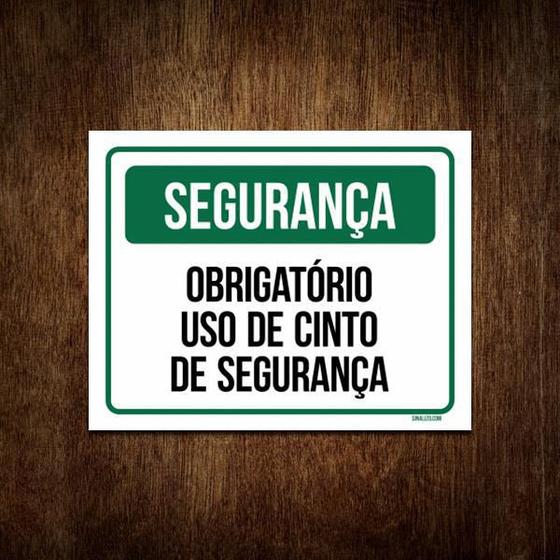 Imagem de Placa - Obrigatório Uso De Cinto De Segurança (36X46)