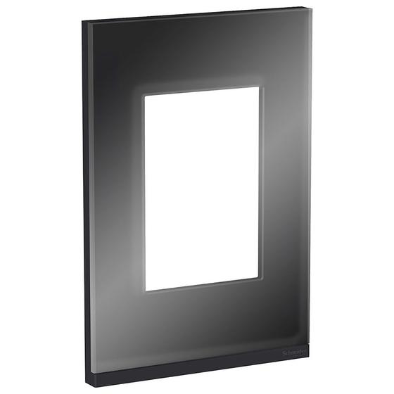 Imagem de Placa Orion Class 4X2 03 Módulos Grafite Dark Glass Vertical Schneider