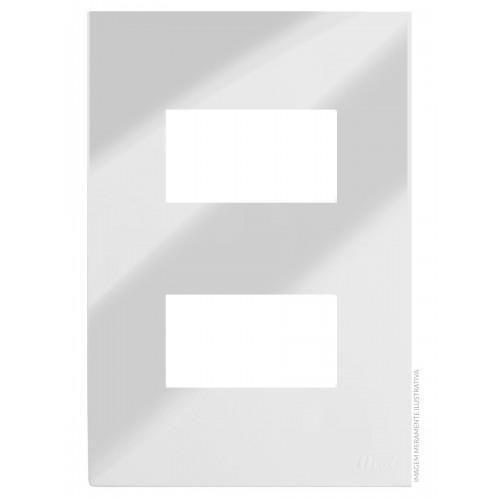 Imagem de Placa P/2 Mod.Separados Com Suporte 4X2Recta Espelhada Gloss