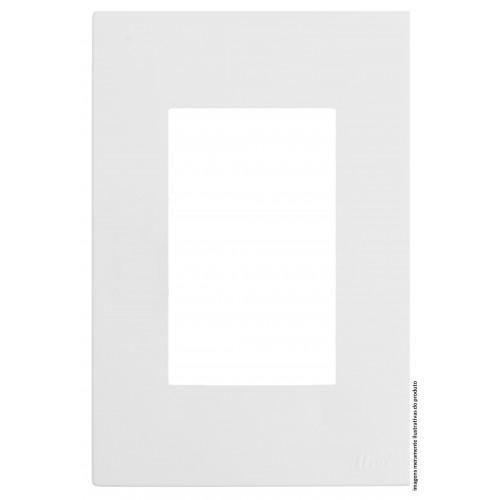 Imagem de Placa P/ 3 Modulos Suporte 4X2 Branco Satin Brs12430-3Br