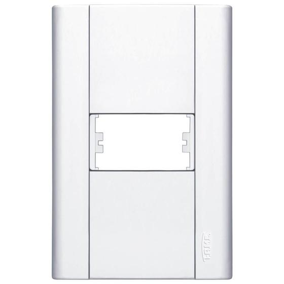 Placa para 1 Módulo Horizontal 4x2 Modulare Branca Menor preço em Placa para 1 Módulo Horizontal 4x2 Modulare Branca