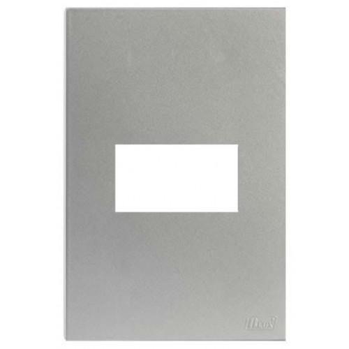 Imagem de Placa Para 1 Modulo Horizontal Com Suporte 4X2 Brs12411-7Pr.