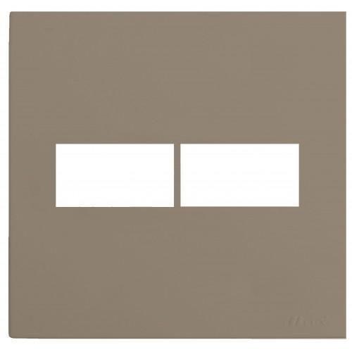 Imagem de Placa Para 2 Mod Com Suporte 4X4 - Recta Fendi Satin Fosco