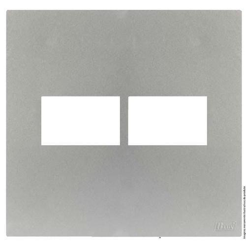 Imagem de Placa Para 2 Modulos Horizontal Com Suporte 4X4 Brs12456-7Pr