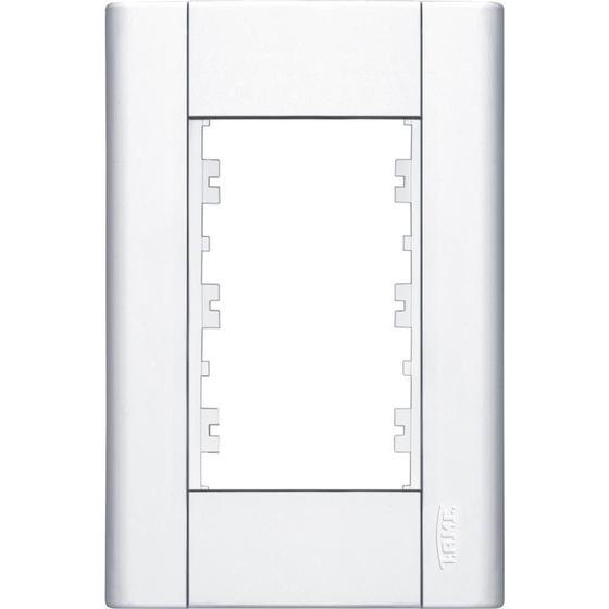 Imagem de Placa para 3 Módulos Horizontais 4x2 Modulare Branca - Fame