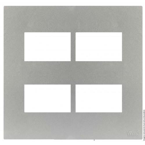 Imagem de Placa Para 4 Modulos Separados Com Suporte 4X4 Brs12465-6Pr.