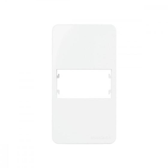 Imagem de Placa Para Condulete Margirius Sleek 3/4 Branca (1Modulo Horizontal) Com Suporte 21843