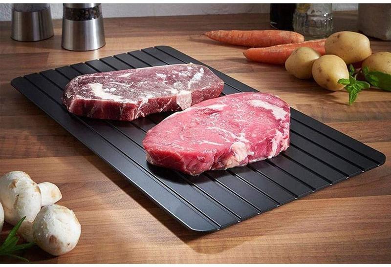 Imagem de Placa Para Descongelar Alimentos Tábua Descongelante Carne