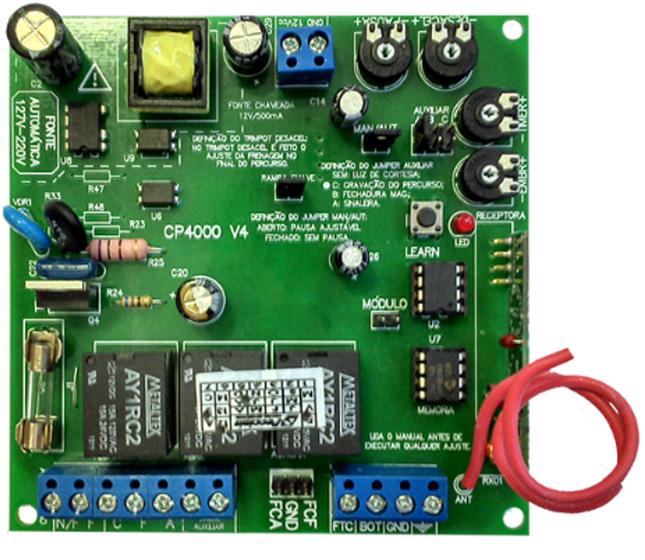 Placa para Motor de Portão Eletrônico - CP 4000 - Peccinin Menor preço em Placa para Motor de Portão Eletrônico - CP 4000 - Peccinin
