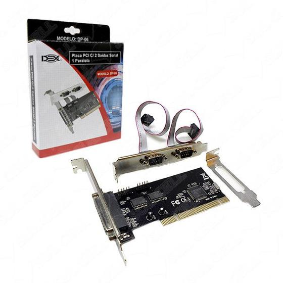 Imagem de Placa Pci com 2 Saídas Seriais E 1 Paralela Dp06