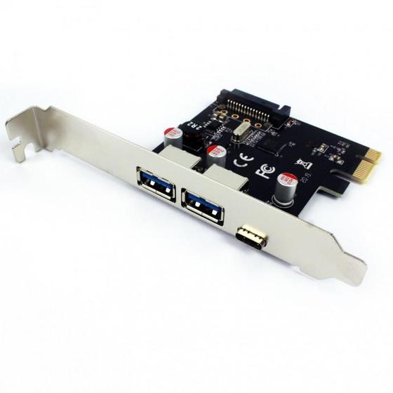 Placa pci-e 2 portas usb 3.0 + type-c dp-33 dex Menor preço em Placa pci-e 2 portas usb 3.0 + type-c dp-33 dex