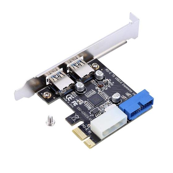 Imagem de Placa PCI Express PCI-E para USB 3.0 de 2 portas para desktops