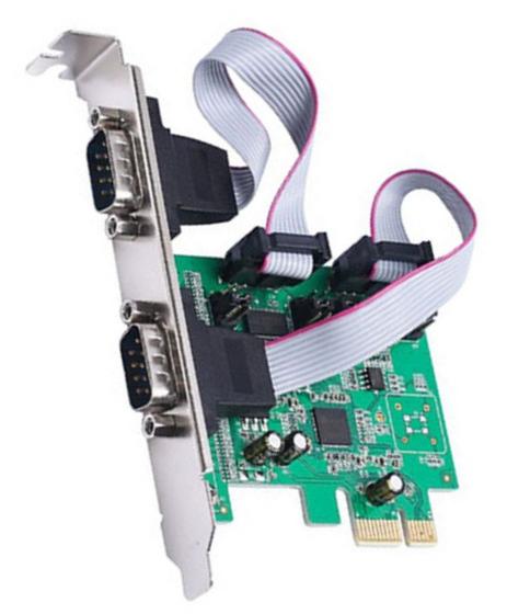 Imagem de Placa pci express rs232 db9 9 pinos serial plug and play