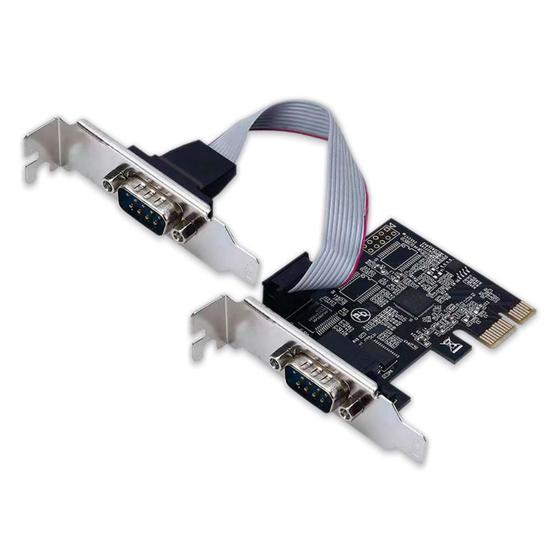 Imagem de Placa PCI Express X1 com 2 Portas Seriais - Low Profile - Comtac 27119134