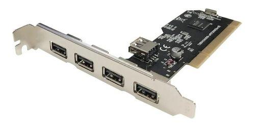 Imagem de Placa Pci Usb 2.0 Para Pc Desktop Com 5 Portas Pci 16x 8x 4x