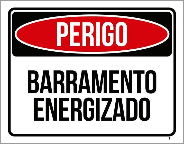 Imagem de Placa Perigo Barramento Energizado 36X46