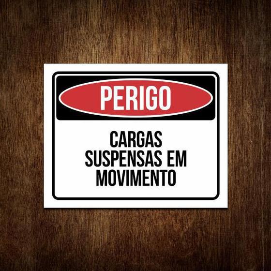 Imagem de Placa Perigo - Cargas Suspensas Em Movimento - 36X46