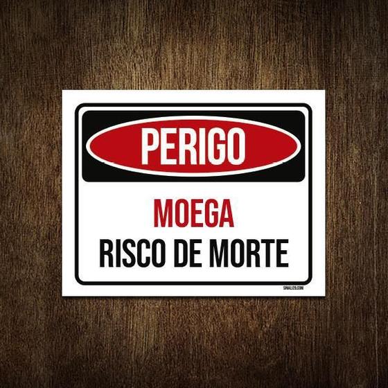 Imagem de Placa Perigo Moega Risco De Morte 36X46