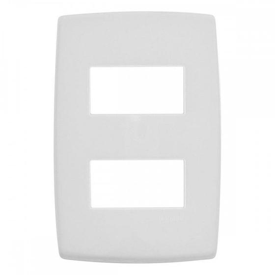 Imagem de Placa Pial Plus+ Branca 4X2 - 2 Modulos Separados - 618506Bc