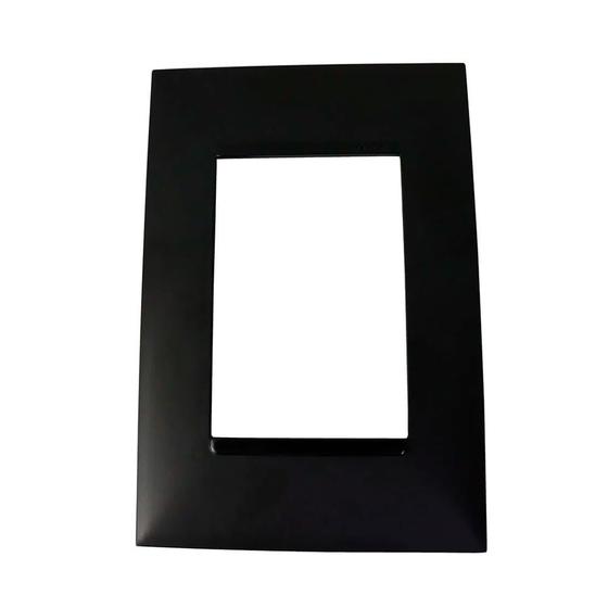 Imagem de Placa Pial Plus + Preta 4x2 3 Módulos