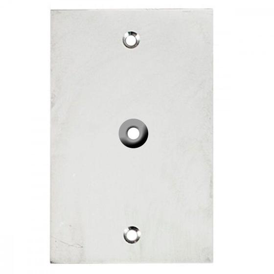 Imagem de Placa Piso Inox 4X2 Com Furo   Pi42F