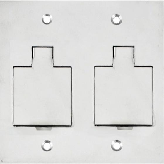 Imagem de Placa Piso Inox 4X4 Unha 2 Telebras Pi442Tb