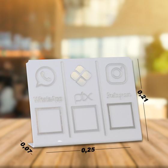 Imagem de Placa Pix,Whats e Insta Para Pagamento QR Code Em Acrílico