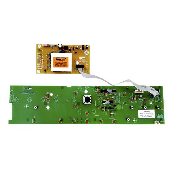 Imagem de Placa Potência / Principal com Placa Interface / Display W10308925 Lavadora Brastemp BWL09B
