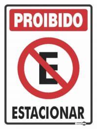 Imagem de Placa - proibido estacionar 15x20x0,80  encartale