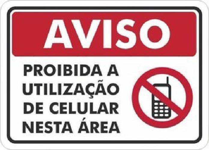 Imagem de Placa Proibido Uso De Celular Nesta Área 20X30Cm