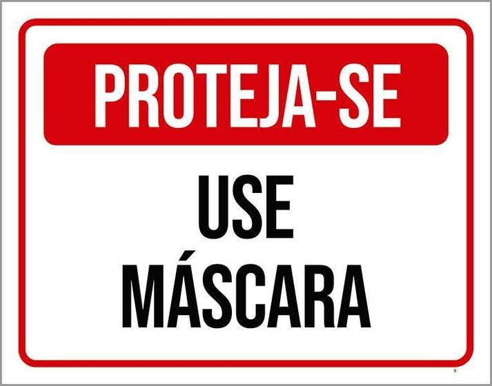 Imagem de Placa Proteja-Se Use Máscara 36X46