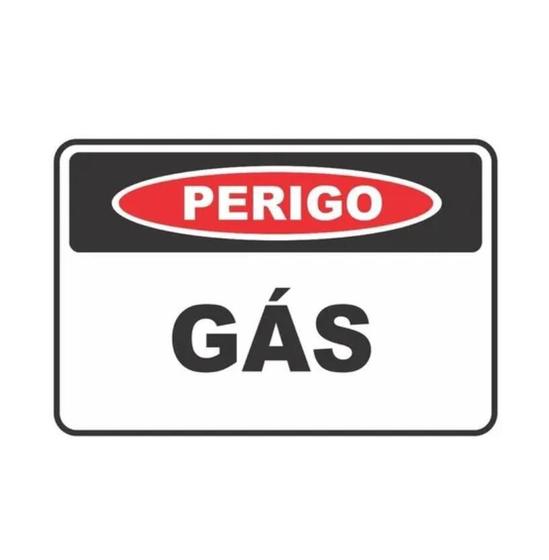 Imagem de Placa Pvc Perigo Gás Auto-Adesiva Jaime