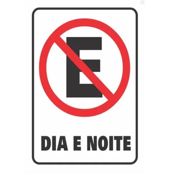 Imagem de Placa Pvc Proibido Estacionar Auto-Adesiva Jaime