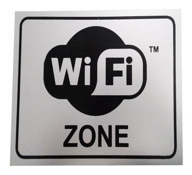 Imagem de Placa Pvc Wifi Zone Auto-adesiva Jaime